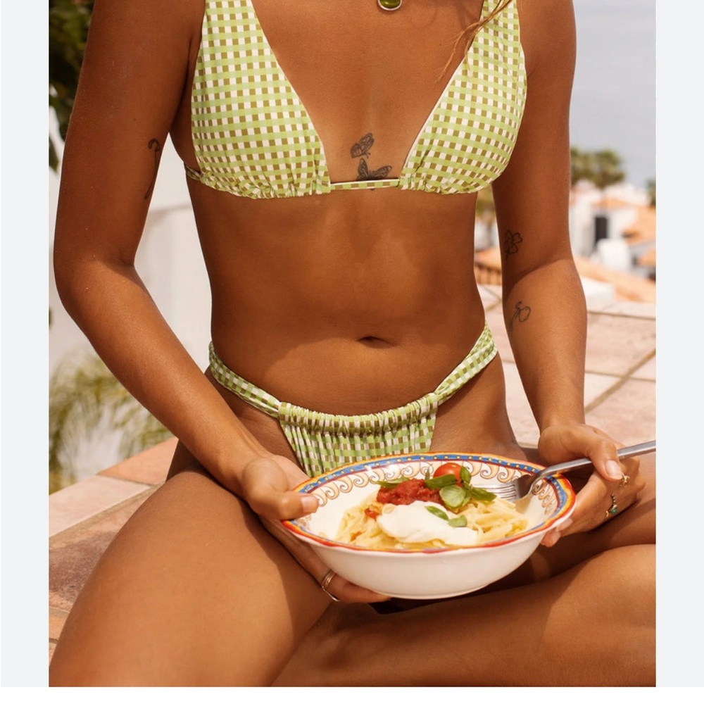 Dippin' Daisy's Green Gingham Bikini